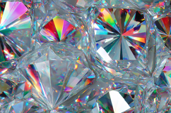 Sparkling diamonds with rainbow reflections on their facets Product Image 1