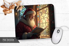 Gentle Santa by Illuminated Stained Glass Mouse Pad PNG Product Image 1