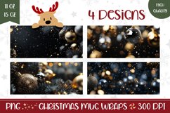 Christmas Baubles Mug Design, Christmas Mug Wrap Product Image 1