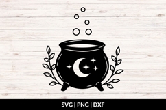 Hand Drawn Witch Cauldron SVG for Halloween Product Image 1