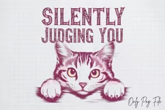 Vintage Funny Cat Quotes Sublimation, Vintage PNG Product Image 1