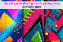 Vibrant 80s Geometric SprayPaint Backgrounds Pack Product Image 4