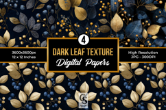Dark FallLeaf Texture Digital Paper Product Image 1