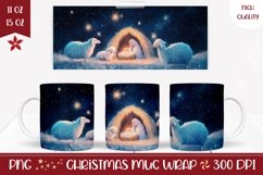 Christian Mug Wrap, Christmas Mug Sublimation Design Product Image 1