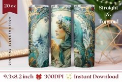 Christmas Tumbler Sublimation, Christmas Forest Tumbler PNG Product Image 1
