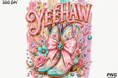 Yeehaw Cowgirl Boots Floral Western Sublimation SVG Product Image 2