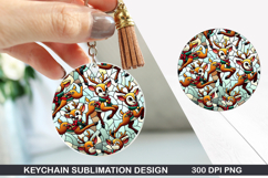 Christmas Dear Keychain Sublimation - Christmas Keychain PNG Product Image 1