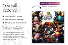 Fantasy Easter clipart, Easter bunny, Easter egg sublimation Product Image 2
