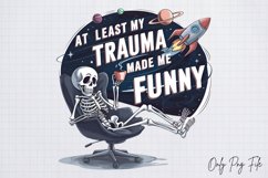 Retro Sarcastic Skeleton Sublimation Design Product Image 1