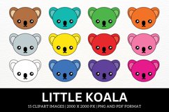Little Koala Colorful Animal Cliparts Product Image 1