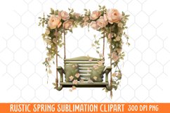 Rustic Spring Clipart, Vintage Spring Clipart Product Image 1