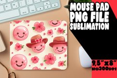 Cheerful Watercolor Flower Mouse Pad Designs PNG Product Image 1