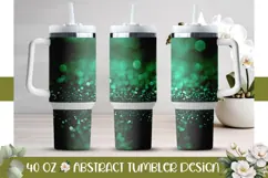 Green Glitter Tumbler, Sparkle 40 Oz Tumbler Wrap Product Image 1