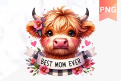 Best MOM Ever Sublimation - Mother's Day Clipart PNG Design Product Image 1
