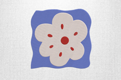 Blue and Beige Floral Abstract Embroidery Design File Product Image 1