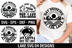 Lake Quotes Design - Day drinking at the lake Product Image 1