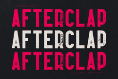 Afterclap Textured Bold Display Sans Serif Font Product Image 1