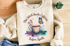 This Witch needs Caffeine Before Spells Svg | Halloween Svg Product Image 2