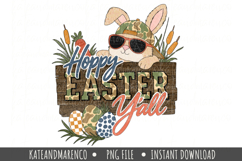 Boy Easter PNG | Camo Bunny PNG | Hoppy Easter PNG Product Image 1