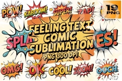 BOOM! POW! POP! Comic Feeling Text PNG Pack Product Image 1