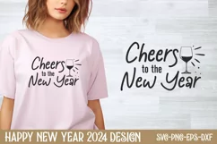 Cheers to the new year SVG, Happy New Year SVG Product Image 1