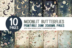 Moonlit Butterfly Junk Journal Pages Product Image 1