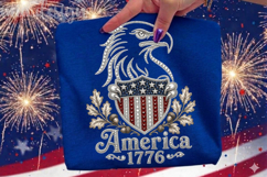 America 1776 PNG, Rhinestone Eagle Patriotic Sublimation Product Image 5