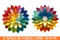 St Patrick Day Flowers Clipart Product Image 1