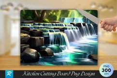 Waterfall Cutting Board Sublimation Design Product Image 1
