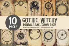 Celestial Gothic Junk Journal Pages Product Image 1