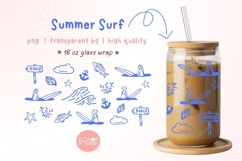 Summer Surf Can Glass Wrap PNG Libbey glass Product Image 1