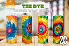 Tie Dye Tumbler Sublimation, Watercolor Tumbler Wrap Designs Product Image 1