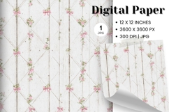 Flower Pattern Background Wallpaper Digital Paper_159 Product Image 1