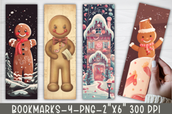 Christmas Gingerbread Cookies Bookmark Png Product Image 1