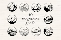 Mountains clipart bundle svg Product Image 1