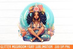 Glitter Mushroom Fairy Sublimation Clipart Product Image 1