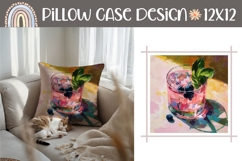 Art Pillow Template, Cocktail Pillow Sublimation Product Image 1
