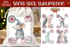 Christmas Mouse Santa Sack, Christmas Dog Santa Sack Designs Product Image 1