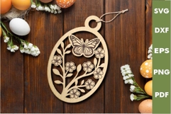 Easter Eggs SVG Design|Easter Hanger Laser cut, Cricut Product Image 2