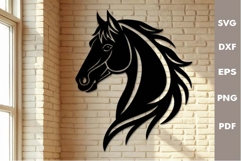 Horse Head SVG Design| Laser cut, Cricut, Silhouette Product Image 1