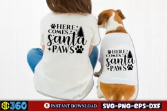 Here comes santa paws SVG, Christmas Dog SVG Product Image 2