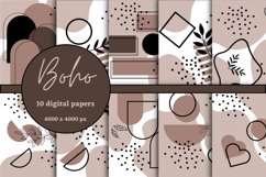 brown and black boho digital papers Product Image 1