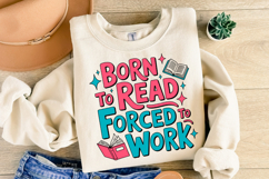 Born to read forced to work Svg | Svg Cut File | Shirt Svg Product Image 2
