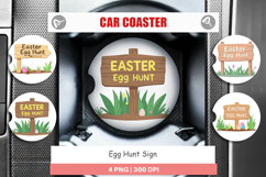 Car Coaster Egg Hunt Sign Product Image 1