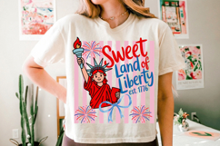 Sweet Land of Liberty Stripes PNG T-Shirt|4th of July PNG Product Image 6