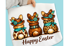 Western Easter Bunny PNG, Brushstroke bunny easter PNG Product Image 1