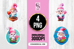 Cute Valentine Gnome Clipart PNG Product Image 1