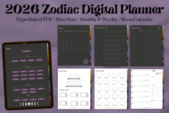2026 Whimsigoth Zodiac Digital Planner Product Image 1