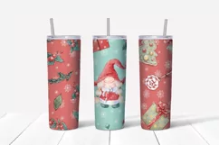 Christmas Gnome Girls Skinny tumbler wrap design Product Image 3