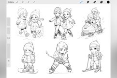 100 Procreate Winter Kids Stamp Brushes Product Image 2